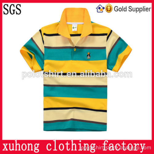 Short sleeves stripe polo shirts for kid